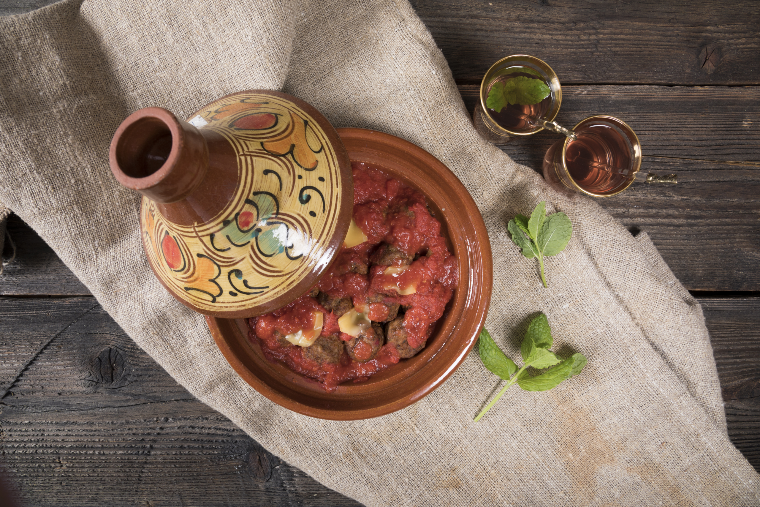 Tajine marocchino Tagine vaso di terracotta Forno olandese vaso di  fermentazione pentola pentola Pentole a vapore naturali per CA. 4-6 PRS  P32cm -  Italia