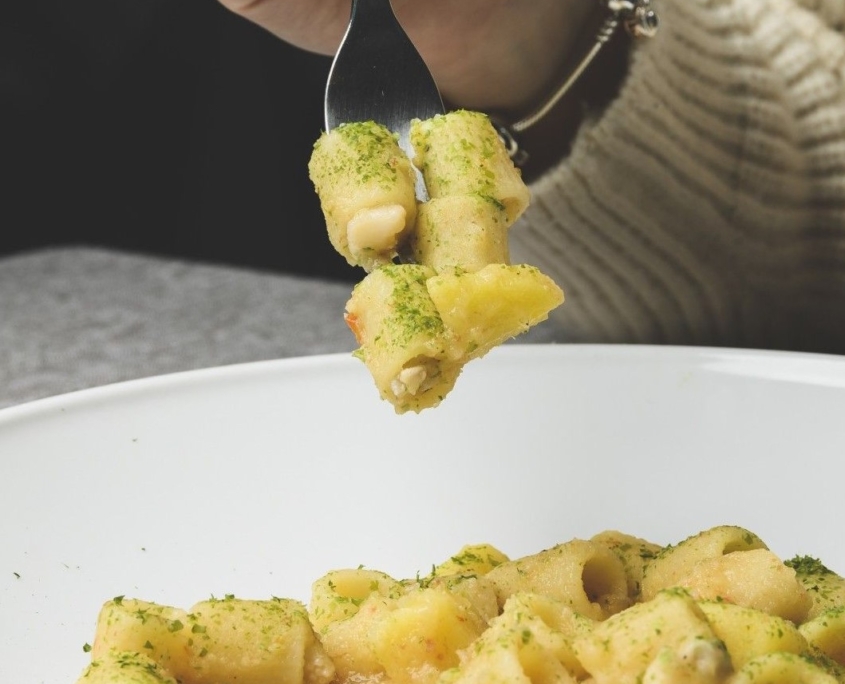 Tubettoni di Gragnano con seppie e patate