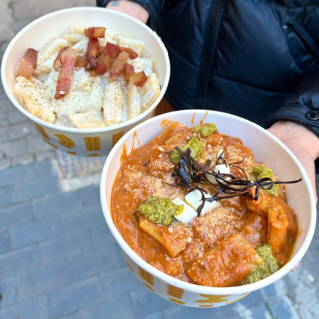 Amatriciana bianca e Parmigiana