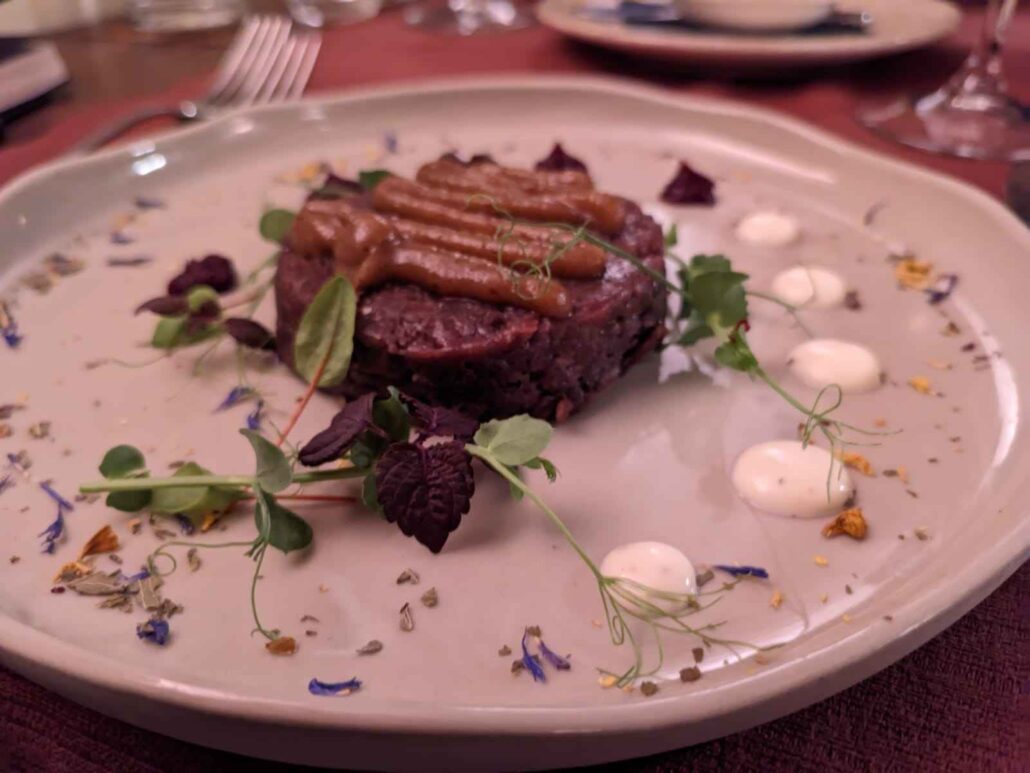 Crotto del Sergente, il tartarino di cervo