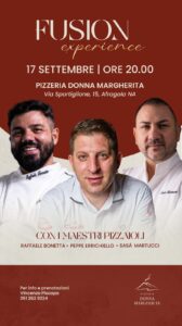 Fusion Experience il 17 settembre ad Afragola: Raf Bonetta, Peppe Errichiello e Sasà Martucci uniscono pizza napoletana e cultura giapponese.