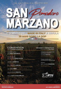 San Marzano sul Sarno festeggia i 30 anni della DOP: degustazioni gratuite il 4 settembre con Paolo Gramaglia (President) e Vincenzo Rea (Madison).